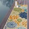 World Rug Gallery Modern Floral Circles Flatweave Indoor/Outdoor Runner Rug 2'x7' Multi 9015MULTI2X7 - alternate 6